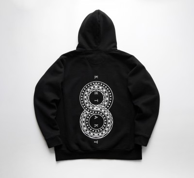 8 Zip Hoodie КентПакет Black