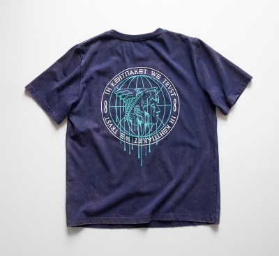 Футболка КентПакет Washed Hermes Logo Tee Navy