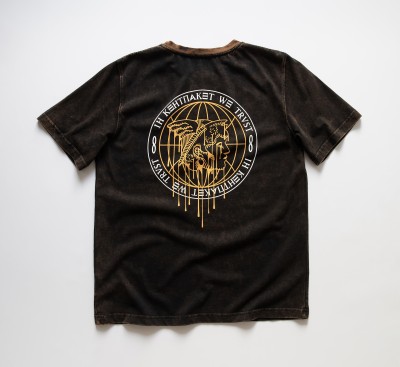 Футболка КентПакет Washed Hermes Logo Tee Black