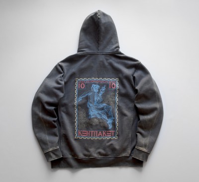 Washed Hermes Hoodie КентПакет Grey