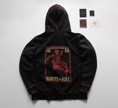 Washed Hermes Hoodie КентПакет Black